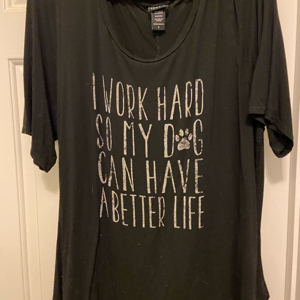 Torrid Size3 black T-shirt for dog lovers!